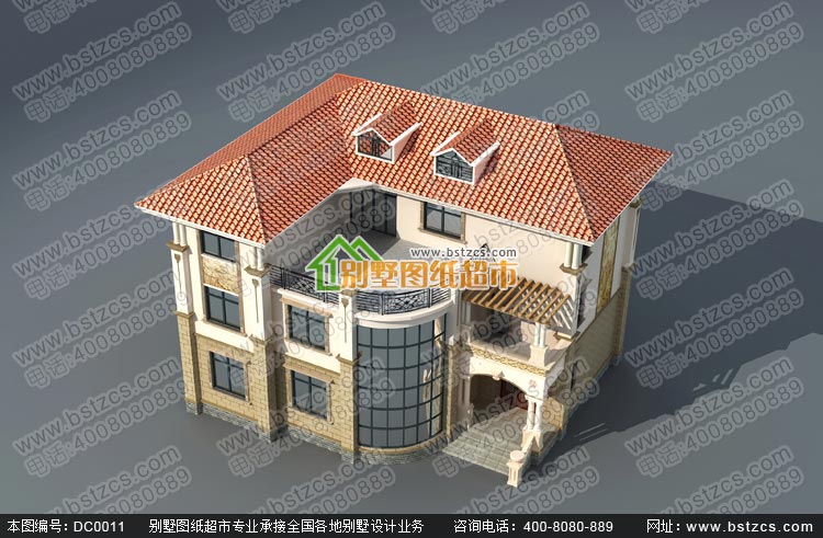 三层别墅施工图全集加效果图_别墅设计图纸,新农村别墅,农村自建房设计_三层别墅_图纸超市_别墅图纸超市